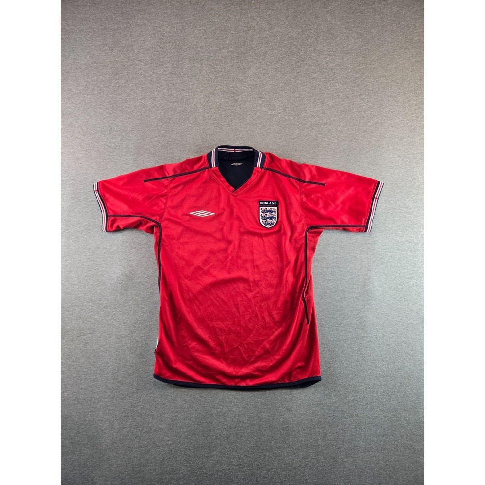 Vintage England National Team Umbro Shirt Mens L Red Blue Reversible Soccer 2004
